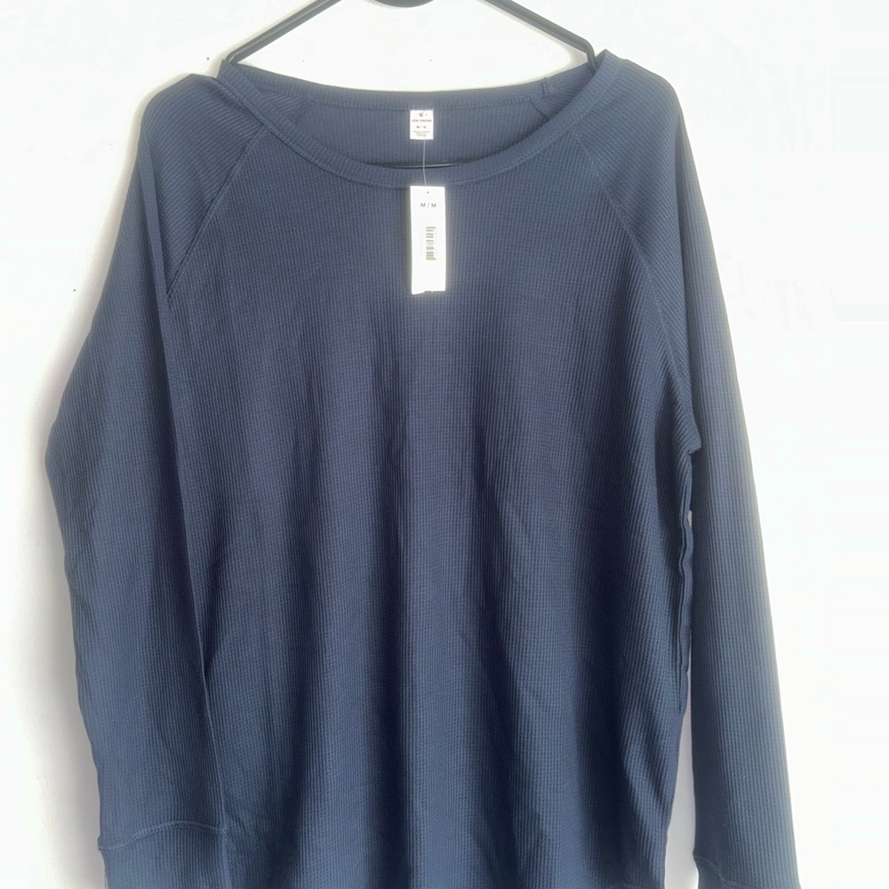 Navy Blue Long Sleeve Top